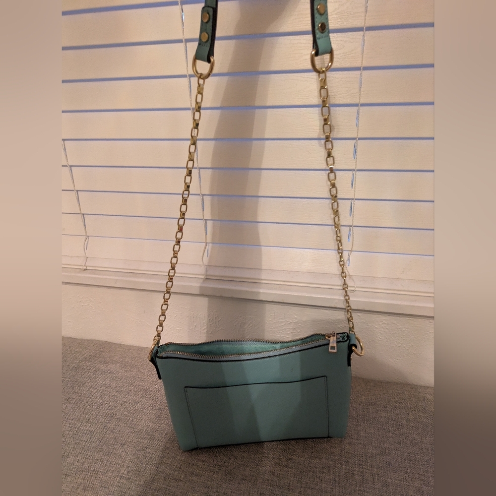 Elegant Blue Chain Strap Women's Bag